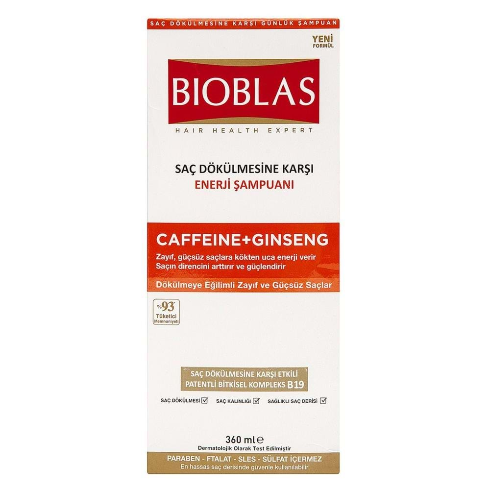 BIOBLAS ŞAMPUAN 360ML ENERJİ-CAFFEINE+GINSENG