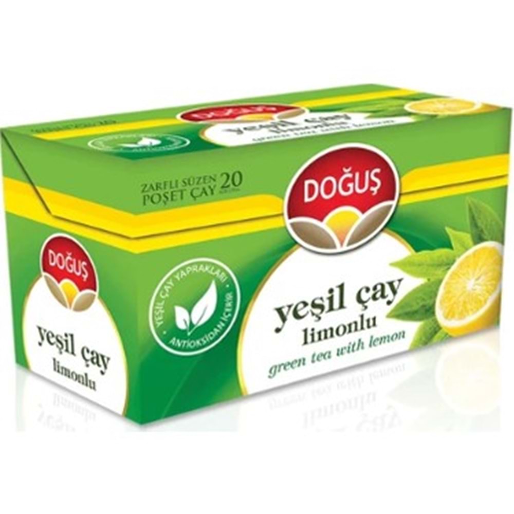 DOĞUŞ YEŞİL ÇAY LİMONLU 20Lİ BARDAK POŞET