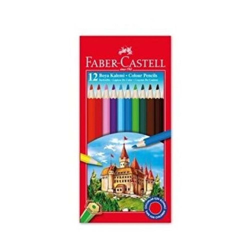 FABER CASTELL KURU BOYA 12Lİ UZUN
