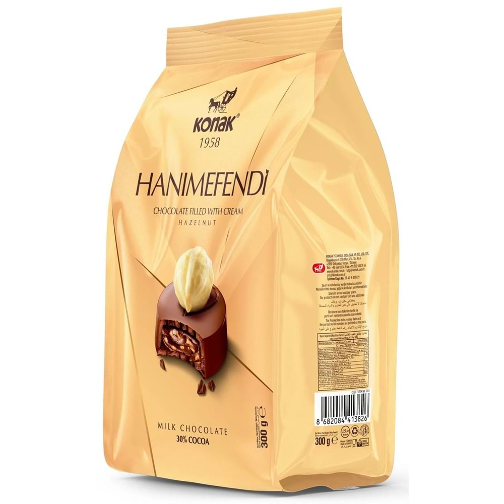 KONAK HANIMEFENDİ ÇİKOLATA FINDIKLI 300GR