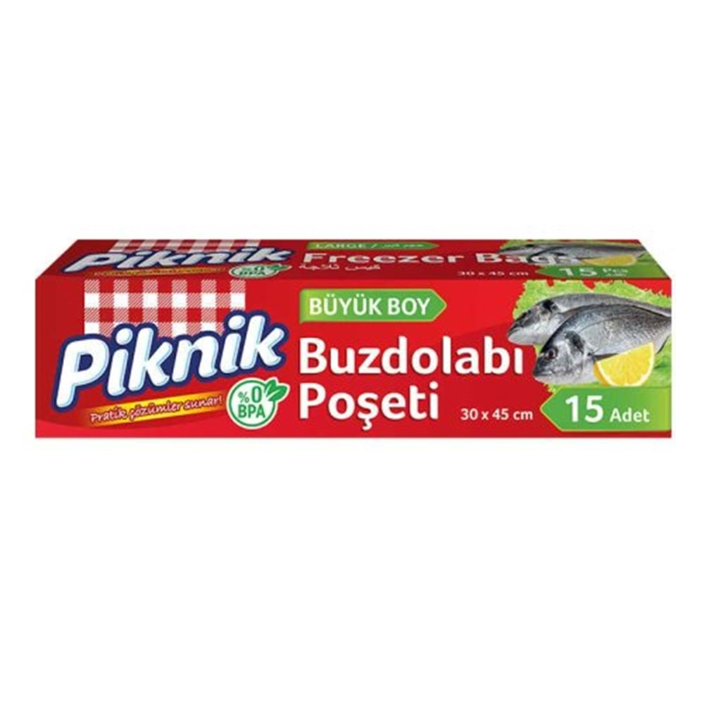 PİKNİK KİLİTSİZ POŞET BÜYÜK BOY 15AD 30X45CM