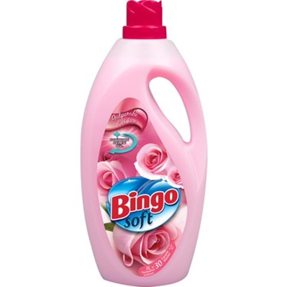 BİNGO SOFT 3LT GÜL PEMBE 30 YIKAMA