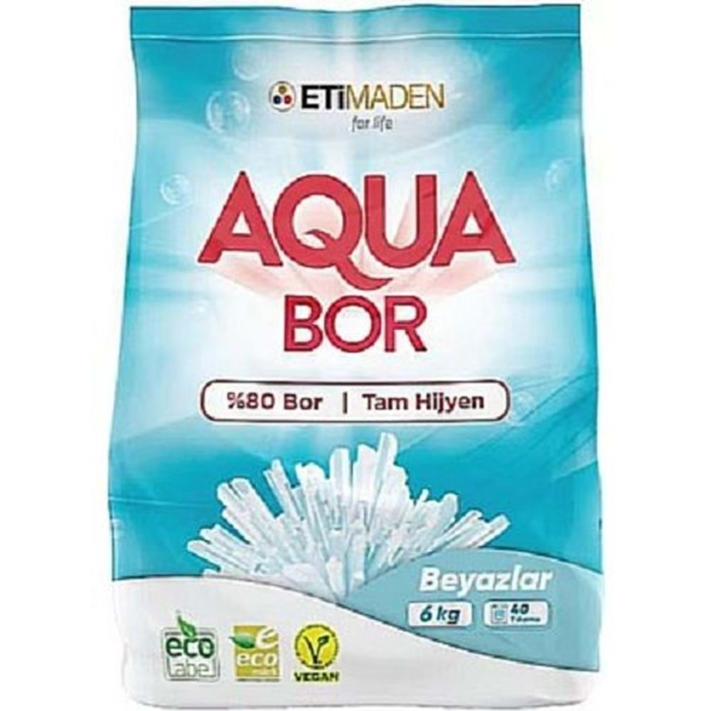 AQUABOR ÇAMAŞIR DETERJANI 6KG BEYAZ