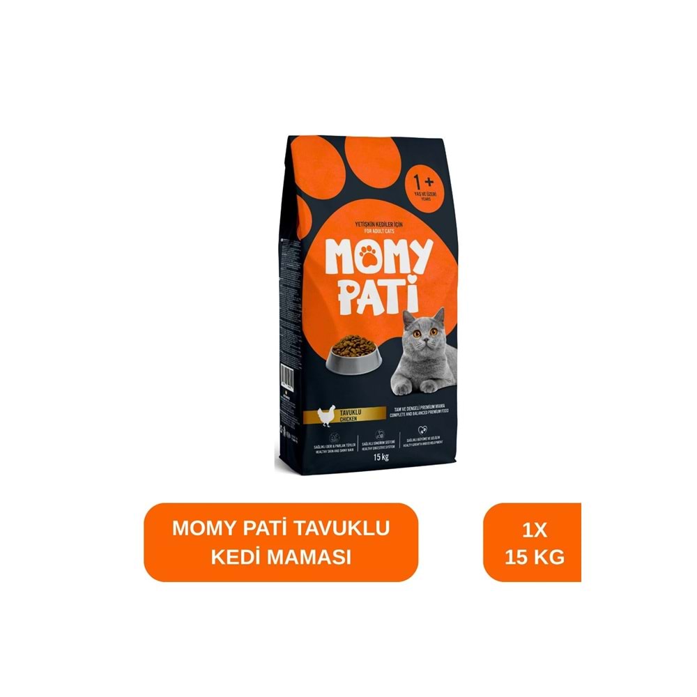 MOMYPATİ KEDİ MAMASI 15KG TAVUK ETLİ YETİŞKİN