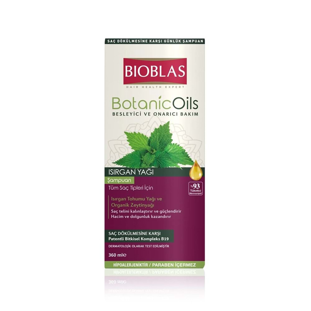 BIOBLAS ŞAMPUAN 360ML ISIRGANLI TÜM SAÇLAR