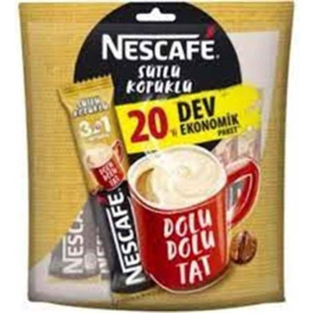 NESCAFE 20Lİ SÜTLÜ KÖPÜKLÜ