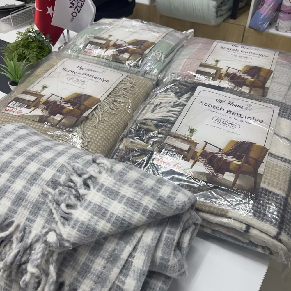 OGİ HOME SCOTCH BATTANİYE ÇİFT KİŞİLİK 180X220CM