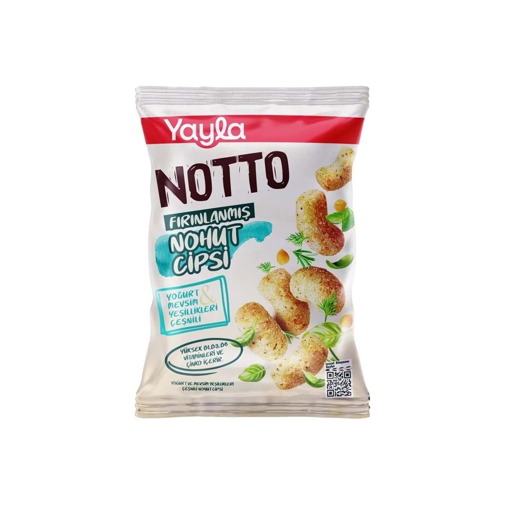 YAYLA NOTTO 55GR NOHUT CİPSİ YOĞURT&MEVSİM YEŞİLLİKLERİ