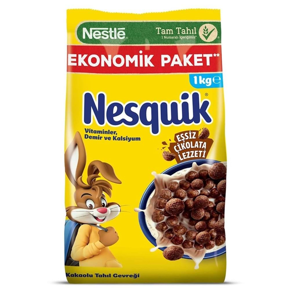 NESQUIK TAHIL GEVREĞİ 1000GR KAKAOLU