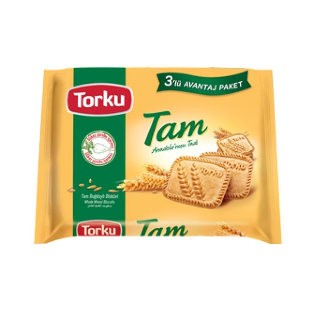 TORKU TAM BUĞDAYLI BİSKÜVİ 3LÜ PAKET 393GR