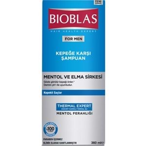 BIOBLAS ŞAMPUAN 360ML MEN MENTOL VE ELMA SİRKESİ