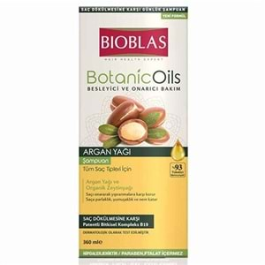 BIOBLAS ŞAMPUAN 360ML ARGAN YAĞLI TÜM SAÇLAR İÇİN