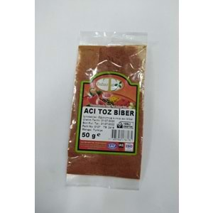 BAHARTAT TOZ BİBER 50GR ACI