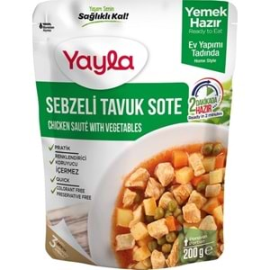 YAYLA SEBZELİ TAVUK SOTE 200GR