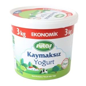 SÜTAŞ YOĞURT 3000GR YARIM YAĞLI