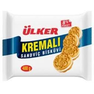 ÜLKER KREMALI SAND.BİSKÜVİ 8Lİ 488GR