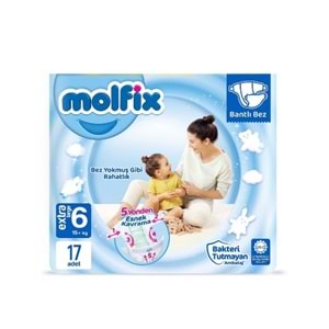 MOLFİX JUMBO BEZ 6NO 17Lİ EXTRA LARGE 15+KG