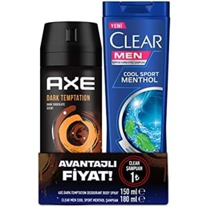 AXE DEO DARK TEMP. + CLEAR 180ML COOL SPORT MENTHOL