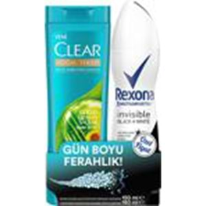 REXONA İNVİSİBLE B&W DEO + CLEAR 180ML GÜÇLÜ UZAYAN SAÇLAR