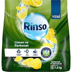 RİNSOMATİK 1,5KG LİMON KARBONAT RENKLİ BEYAZ