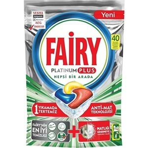 FAİRY PLATINUM PLUS 40LI HBA BULAŞIK TABLET