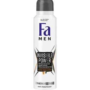 FA DEODORANT 150ML ERKEK İNVİSİBLE POWER