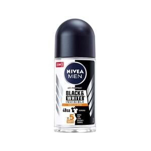 NİVEA ROLLON 50ML ERKEK BLACK WHITE GÜÇLÜ ETKİ
