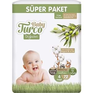 BABY TURCO MAXİ 4NO 72Lİ BEBEK BEZİ