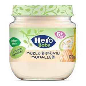 HERO BABY MEY.PÜRELİ MAMA 120GR MUZ.BİSK.MUHALLEBİ