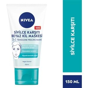 NİVEA SİVİLCE KARŞITI BEYAZ KİL MASKESİ 150ML 3İN1