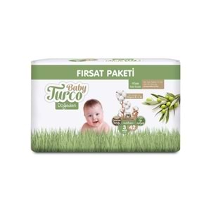 BABY TURCO FIRSAT PAKETİ BEBEK BEZİ 3NO 42Lİ