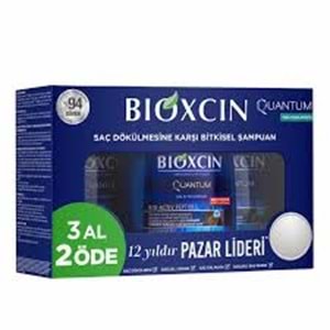 BIOXCIN ŞAMPUAN SET 3LÜ 3X300ML QUANTUM YAĞLI SAÇ