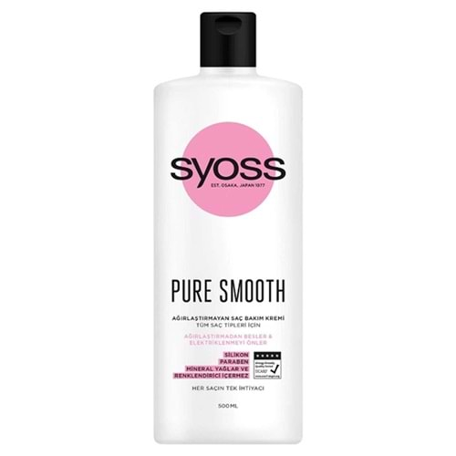 SYOSS SAÇ KREMİ 500ML PURE SMOOTH