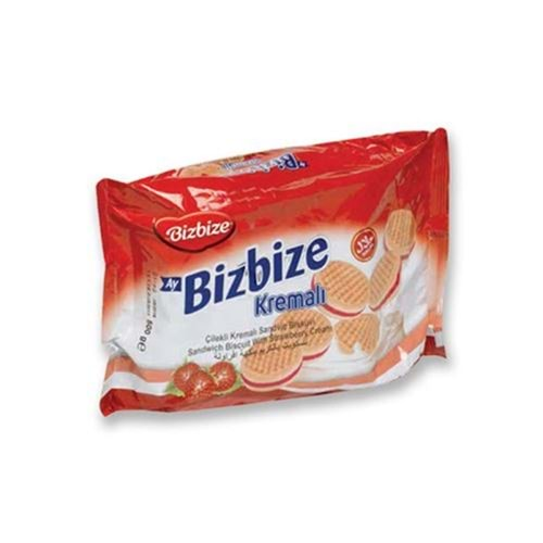 BİZBİZE KREMALI BİSKÜVİ 500GR ÇİLEKLİ