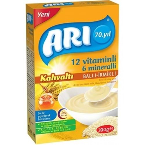 ARI MAMA 200GR SÜT.VİT.PİRİNÇ UNU BALLI İRMİKLİ