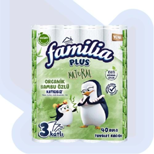 FAMİLİA PLUS NATURAL TUVALET KAĞIDI 40LI 3 KATLI