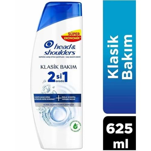 HEAD&SHOULDERS 625ML KLASİK BAKIM 2İN1 ŞAMPUAN