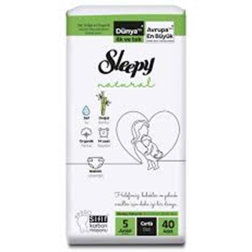 SLEEPY NATURAL İKİZ JUMBO BEBEK BEZİ 5NO 40AD