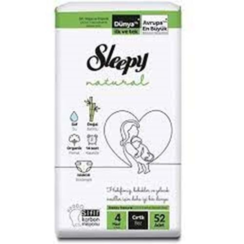 SLEEPY NATURAL İKİZ JUMBO BEBEK BEZİ 4NO 52AD