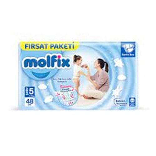 MOLFİX FIRSAT PAKETİ BEZ 5NO 48Lİ JUNİOR 11-18KG