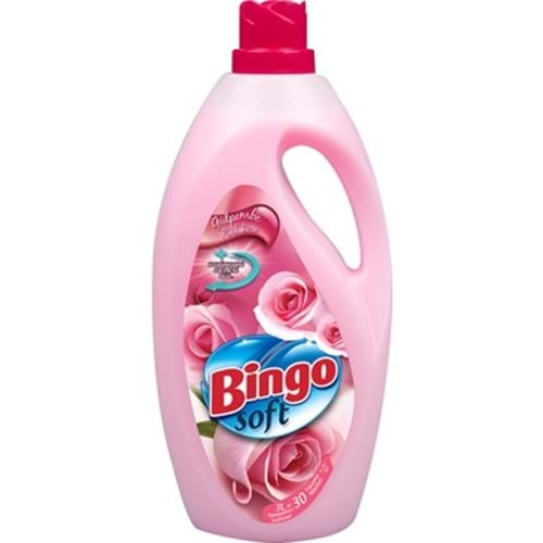 BİNGO SOFT 3LT GÜL PEMBE 30 YIKAMA