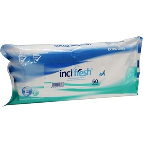 İNCİ FRESH 50Lİ VÜCUT TEMİZLEME HAVLUSU