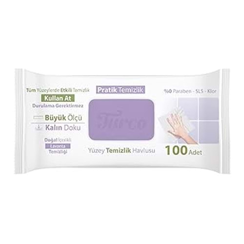 BABY TURCO YÜZEY ISLAK HAVLU 100LÜ LAVANTA