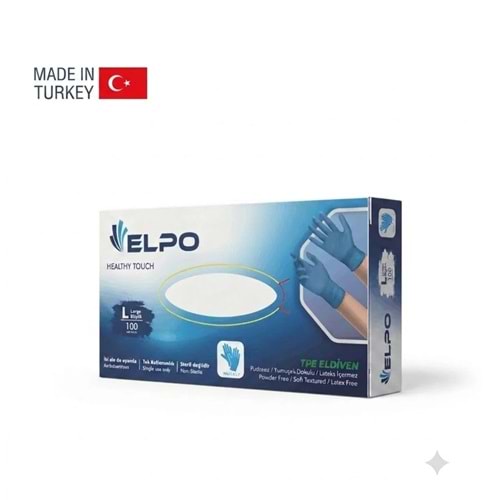 ELPO TPE ELDİVEN 100LÜ PUDRASIZ L MAVİ
