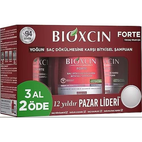 BIOXCIN ŞAMPUAN SET 3LÜ 3X300ML FORTE