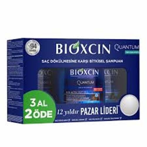 BIOXCIN ŞAMPUAN SET 3LÜ 3X300ML QUANTUM YAĞLI SAÇ