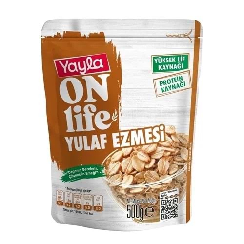 YAYLA ON LIFE 500GR YULAF EZMESİ