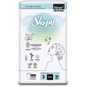 SLEEPY PED BİONATURAL GECE 18Lİ NO 3