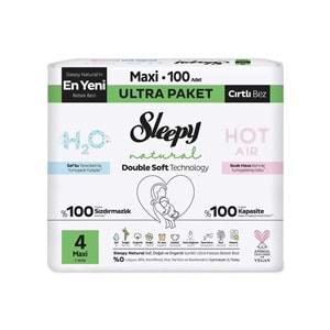 SLEEPY NATURAL 4LÜ JUMBO 4NO BEBEK BEZİ 100ADET