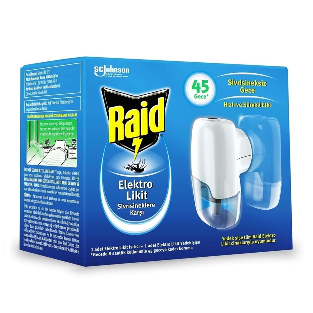 RAİD ELECTRO LİKİT SET 45 GECE